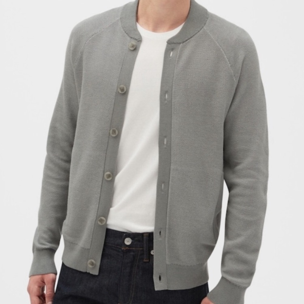 Men’s Banana Republic Bomber Sweater Jacket NWT